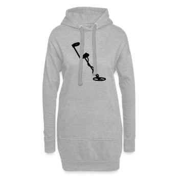 Metalldetektor - Hoodie-Kleid - Grau meliert - Vorne