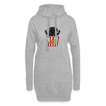 Labrador - Sweat-shirt à capuche long Femme - gris chiné - Devant