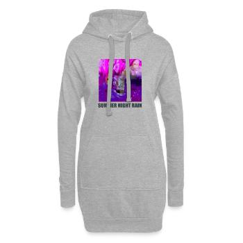 SommernachtRegen Abstrakt - Hoodie-Kleid - Grau meliert - Vorne