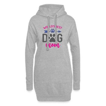 La meilleure maman de chien du monde - Sweat-shirt à capuche long Femme - gris chiné - Devant