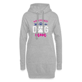 La meilleure maman de chien du monde - Sweat-shirt à capuche long Femme - gris chiné - Devant