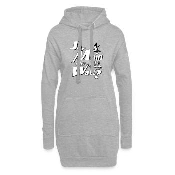 Ja Moin oder Watt? - Hoodie-Kleid - Grau meliert - Vorne