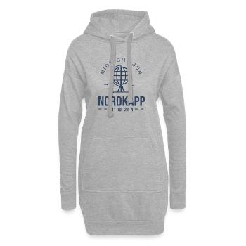 Cadeau du voyage en voiture Nordkapp North Cape Norway - Sweat-shirt à capuche long Femme - gris chiné - Devant