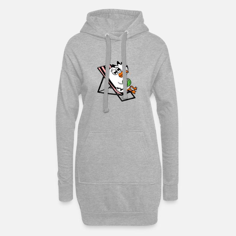 Möwe - Hoodie-Kleid - Grau meliert