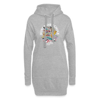 Hurra die Schule brennt - Hoodie-Kleid - Grau meliert - Vorne