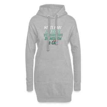 Heute habe ich keine Verbindung zu meinem E-LAN - Hoodie-Kleid - Grau meliert - Vorne