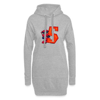 5. Geburtstag Junge 5 Jahre alt Ninja - Hoodie-Kleid - Grau meliert - Vorne