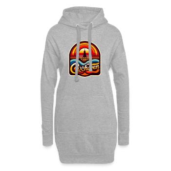 Unser Cuxhaven - Kugelbake - 70s Edition - Hoodie-Kleid - Grau meliert - Vorne