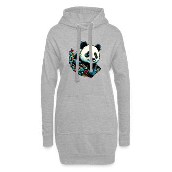 Panda - Hoodie-Kleid - Grau meliert - Vorne