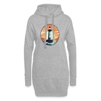 Leuchtturm - Hoodie-Kleid - Grau meliert - Vorne