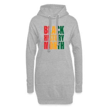 Black History Month - Hoodie-Kleid - Grau meliert - Vorne