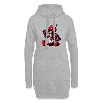 Robot extraterrestre martien extraterrestre - Sweat-shirt à capuche long Femme - gris chiné - Devant