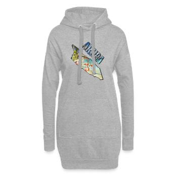 Aquarell Landkarte Aruba - Hoodie-Kleid - Grau meliert - Vorne