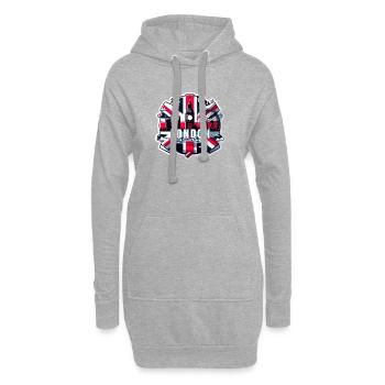 Londres vous appelle - Sweat-shirt à capuche long Femme - gris chiné - Devant