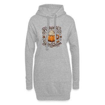 Saison des épices à la citrouille : le goût de l’automne - Sweat-shirt à capuche long Femme - gris chiné - Devant