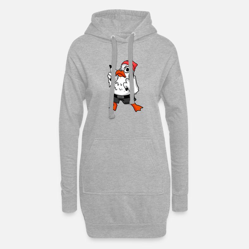 Möwe Cool - Hoodie-Kleid - Grau meliert