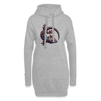 Gecko - Hoodie Dress - heather grey - Front