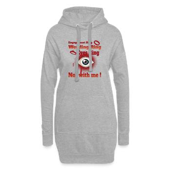 Single Leben - Hoodie-Kleid - Grau meliert - Vorne
