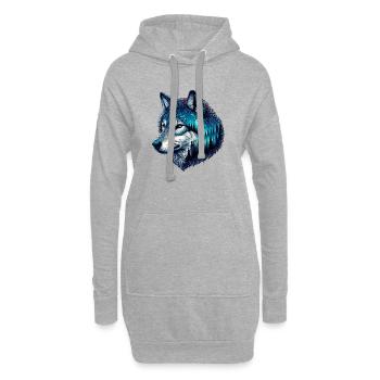 Wolf - Hoodie-Kleid - Grau meliert - Vorne