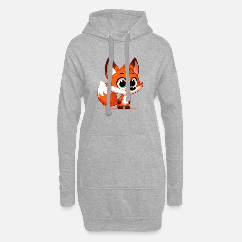 Fuchs - Hoodie-Kleid - Grau meliert