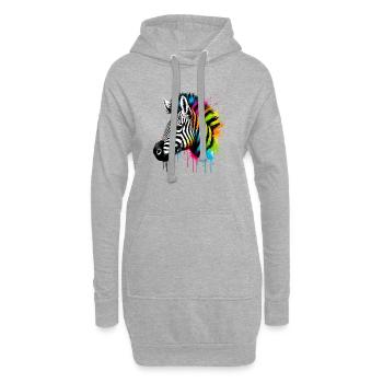 Zebra - Hoodie-Kleid - Grau meliert - Vorne