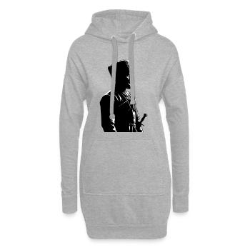 Шейх Мансур - Hoodie-Kleid - Grau meliert - Vorne