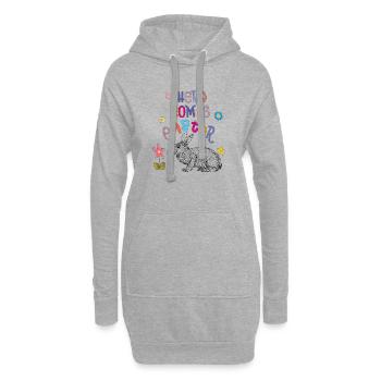 Joyeuses Pâques Lapin de Pâques - Sweat-shirt à capuche long Femme - gris chiné - Devant