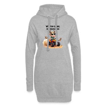 Déserts - Taureau - Sweat-shirt à capuche long Femme - gris chiné - Devant