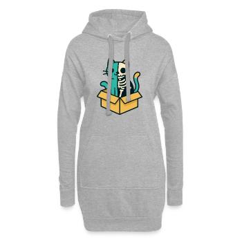 Schrödinger's Cat - Physics Design - Hoodie Dress - heather grey - Front