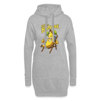 alles Banane lustige Sprüche Comicstyle chillen - Hoodie-Kleid - Grau meliert - Vorne