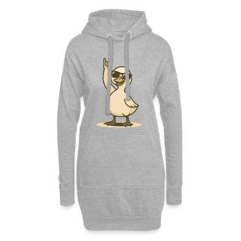 Cool rocker swan chick - Hoodie Dress - heather grey - Front