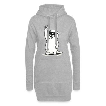 Rockin' Otter - Hoodie-Kleid - Grau meliert - Vorne