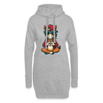 Love Colt Vibes - Hoodie-Kleid - Grau meliert - Vorne