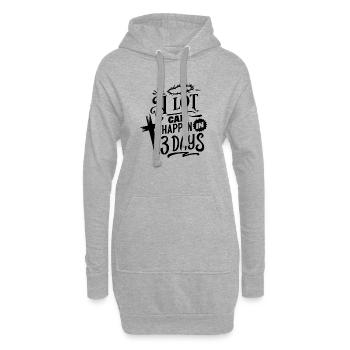 Beaucoup de choses peuvent se passer en 3 jours à Pâques - Sweat-shirt à capuche long Femme - gris chiné - Devant