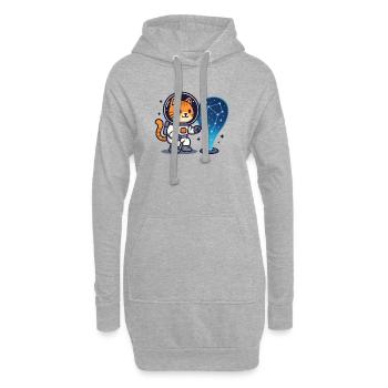 Space Cat Constellation – Kawaii - Hoodie-Kleid - Grau meliert - Vorne