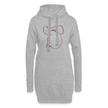 Paris Street Art Souvenir - Sweat-shirt à capuche long Femme - gris chiné - Devant