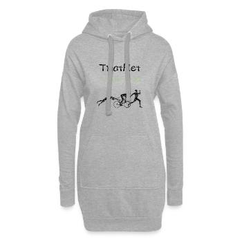 I Am Built For This – Triathlon Motivation Design - Hoodie-Kleid - Grau meliert - Vorne