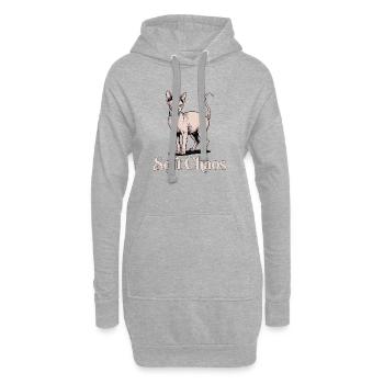 Soft Chaos Sphynx Katze - Hoodie-Kleid - Grau meliert - Vorne