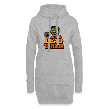 Zombie Coffee Lover Design - Sweat-shirt à capuche long Femme - gris chiné - Devant