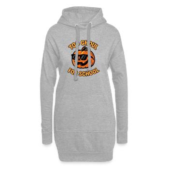 Conception de citrouille trop goule pour l'école - Sweat-shirt à capuche long Femme - gris chiné - Devant