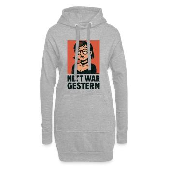 Nett War Gestern  - Hoodie-Kleid - Grau meliert - Vorne