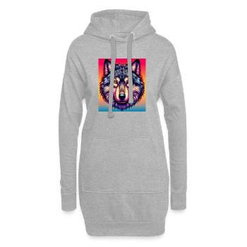Wolf - Hoodie-Kleid - Grau meliert - Vorne