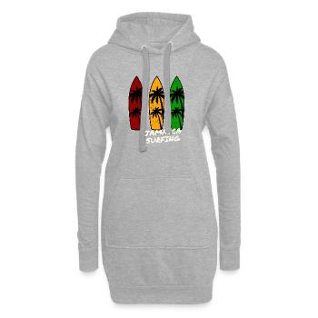Jamaica Surfing - Hoodie Dress - heather grey - Front