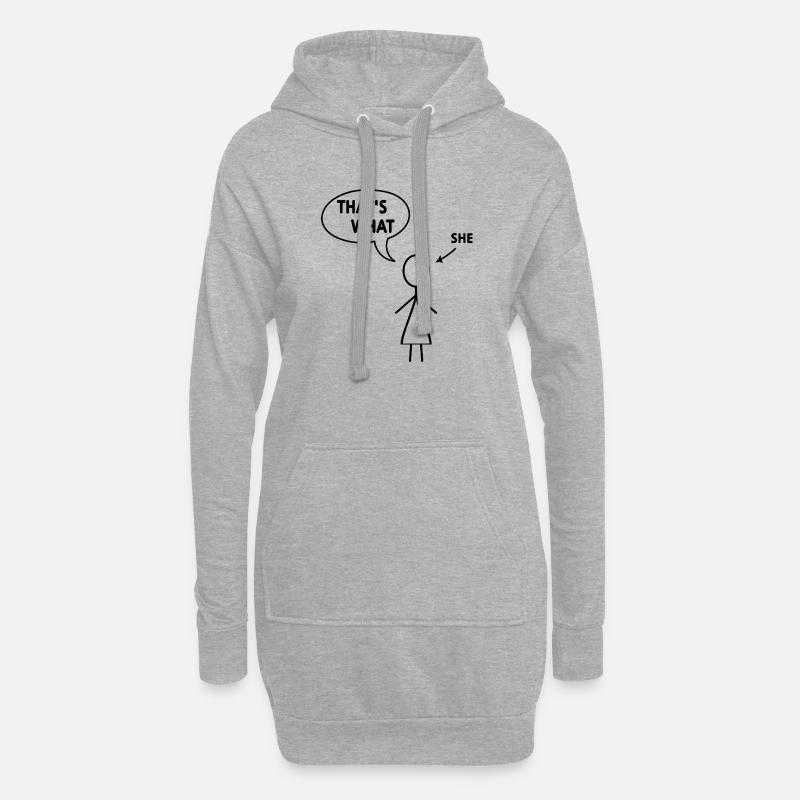 C’est ce qu’elle a dit - Sweat-shirt à capuche long Femme - gris chiné