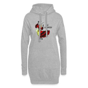 Costume de danse flamenco luciole - Sweat-shirt à capuche long Femme - gris chiné - Devant