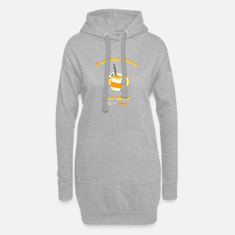 Pudding & Gabel Est. 2025 - Hoodie-Kleid - Grau meliert