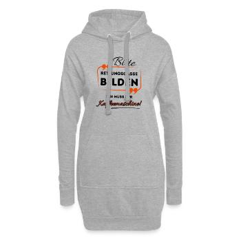 Bitte Rettungsgasse bilden ...- Für Kaffeetrinker - Hoodie-Kleid - Grau meliert - Vorne
