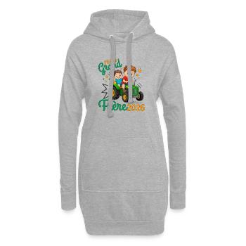 Future Big Brother 2026, Ankündigung der Schwangerschaft - Hoodie-Kleid - Grau meliert - Vorne