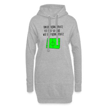 Comme un terrain de football - Sweat-shirt à capuche long Femme - gris chiné - Devant