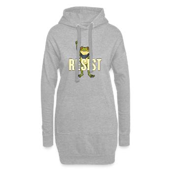 Portland Frog Protest Resist - Sweat-shirt à capuche long Femme - gris chiné - Devant